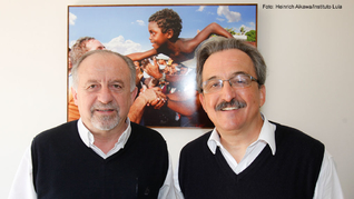Hugo Yasky (esq.) e Luiz Dulci. Foto: Heinrich Aikawa/Instituto Lula