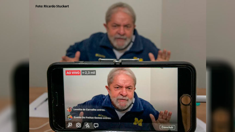 Lula durante entrevista à Super Notícia FM, de Belo Horizonte. Foto: Ricardo Stuckert