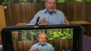 Lula em entrevista à rádio Tupi AM. Foto: Ricardo Stuckert