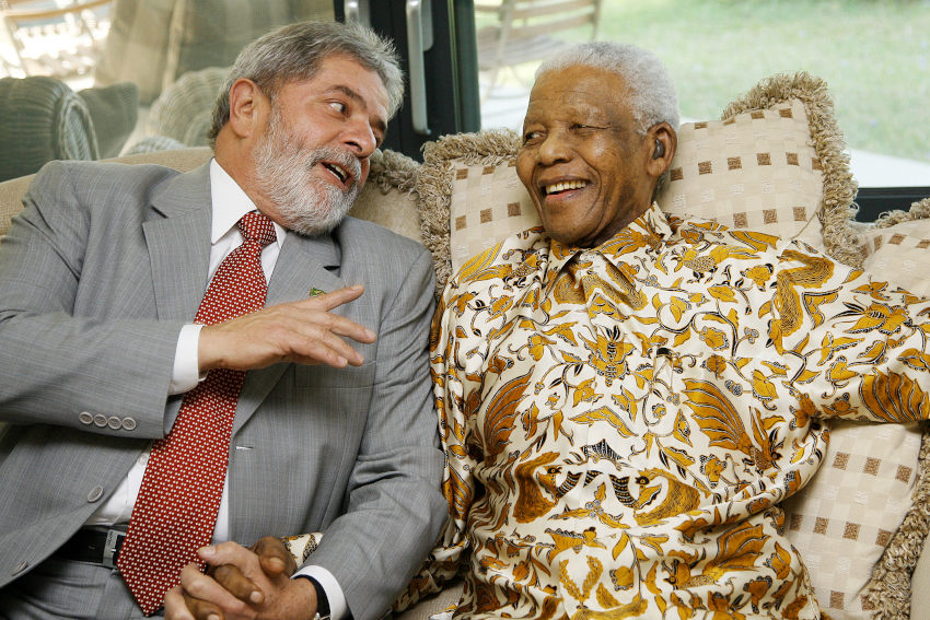 Lula visita ex-presidente da África do Sul, Nelson Mandela, em 2008. | Foto: Ricardo Stuckert