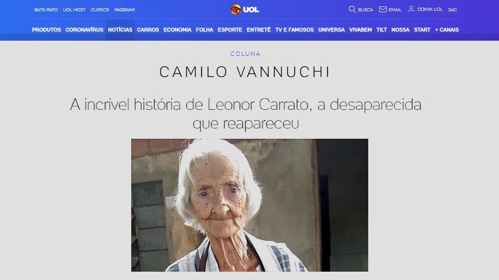 A desaparecida que reapareceu, por Camilo Vannuchi
