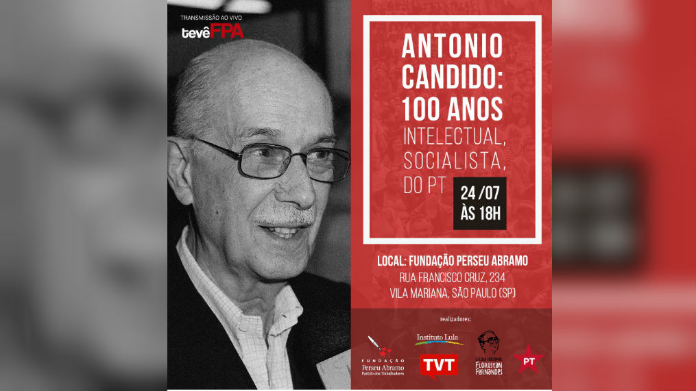 Antonio Candido será homenageado na sede da FPA