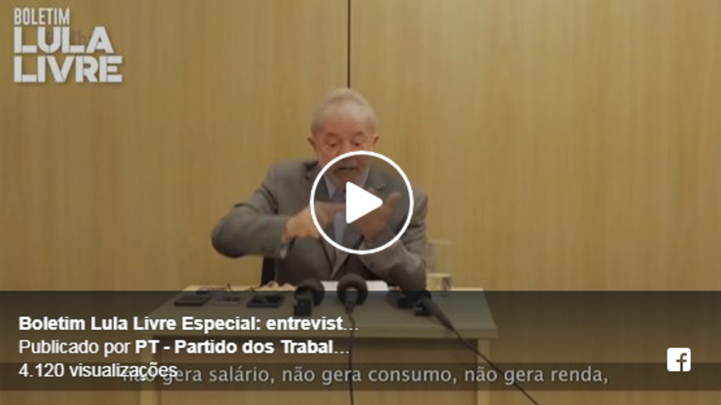 Boletim destaca melhores momentos da entrevista de Lula