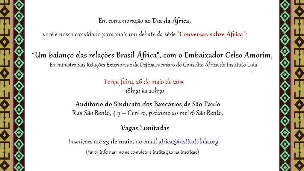 Brasil celebra Dia da África com atividades culturais e debates políticos