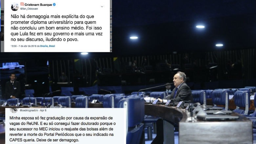 Crítica às universidades de Lula rende 'histórias reais' a Cristovam Buarque