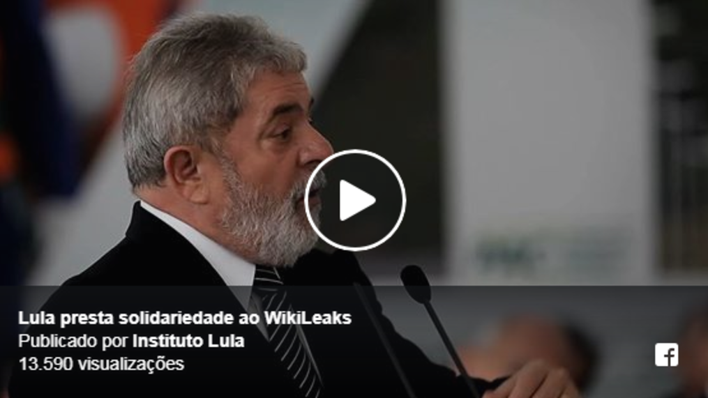 Lula: toda solidariedade ao WikiLeaks