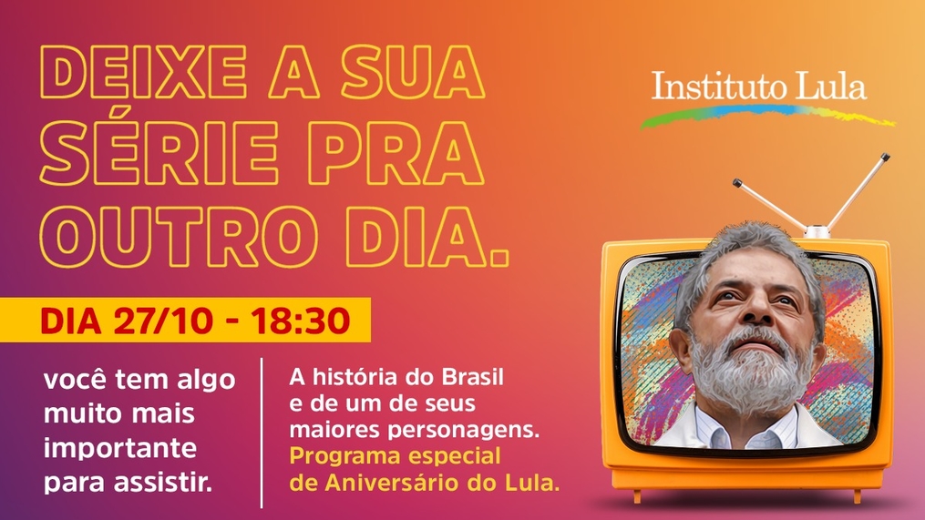 Em tempos de pandemia, aniversário de Lula terá comemoração especial na internet