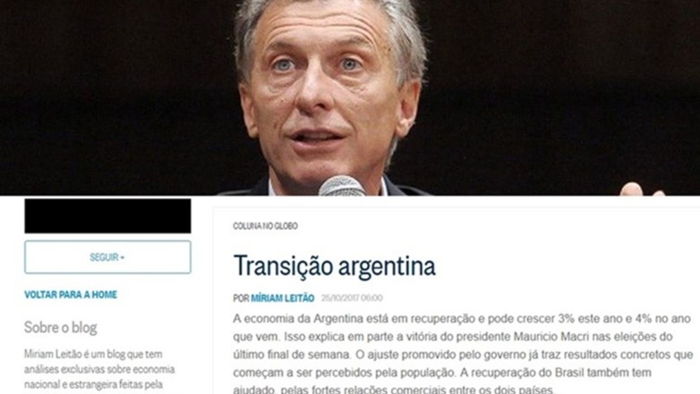 Feijoó: Para nossa imprensa, Argentina de Macri era exemplo
