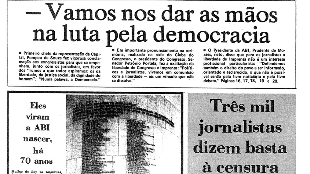 Memorial da Democracia - Jornalistas exigem o fim da censura