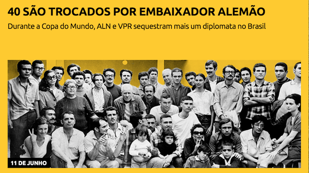 Há 48 anos, ditadura libertava 40 em troca de embaixador 