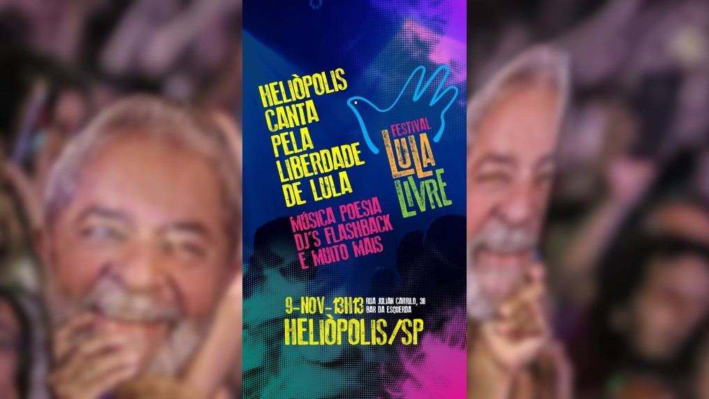Heliópolis é palco do Festival Lula Livre neste sábado