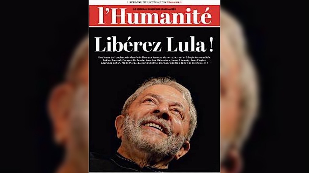 Editorial do jornal francês L’Humanité pede Lula livre
