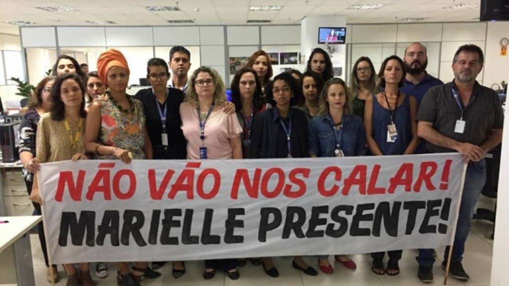Jornalistas da EBC protestam contra censura ao caso Marielle