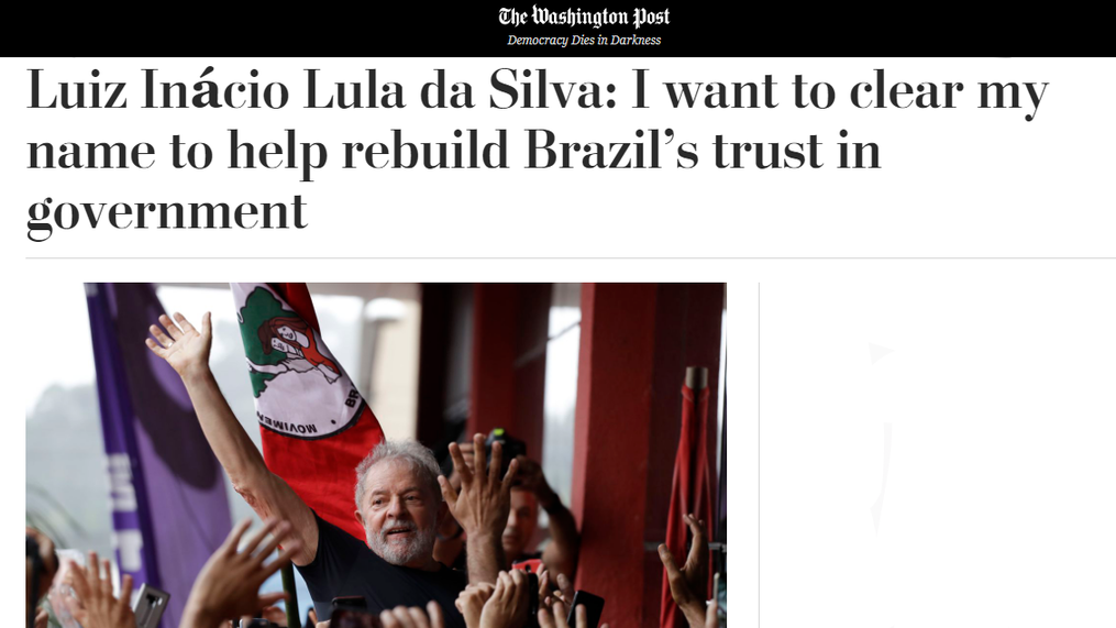 Leia o artigo de Lula no The Washington Post