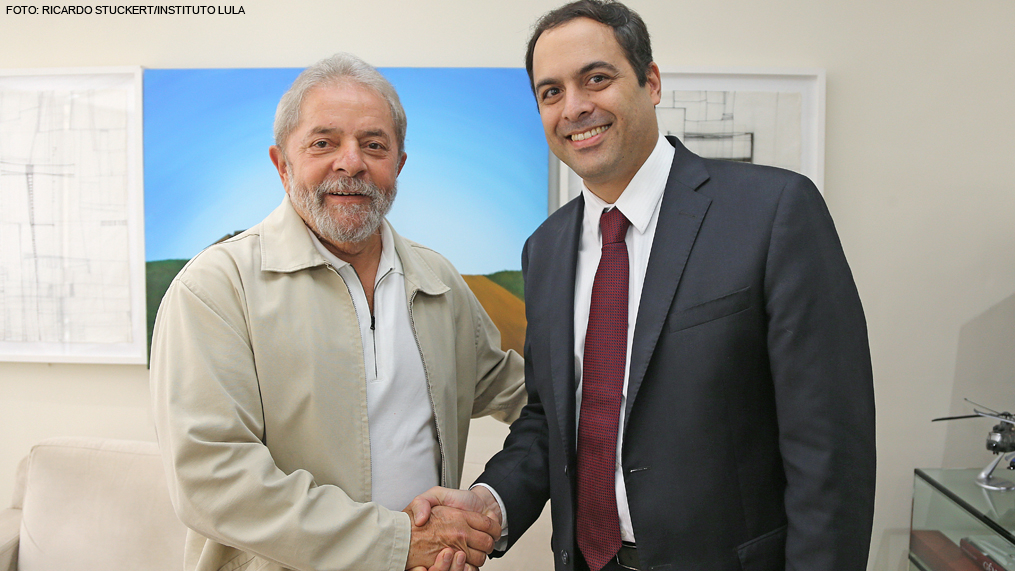 Lula almoça com o governador de Pernambuco, Paulo Câmara