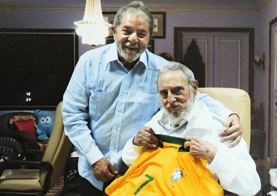 Lula e Fidel Castro em Cuba