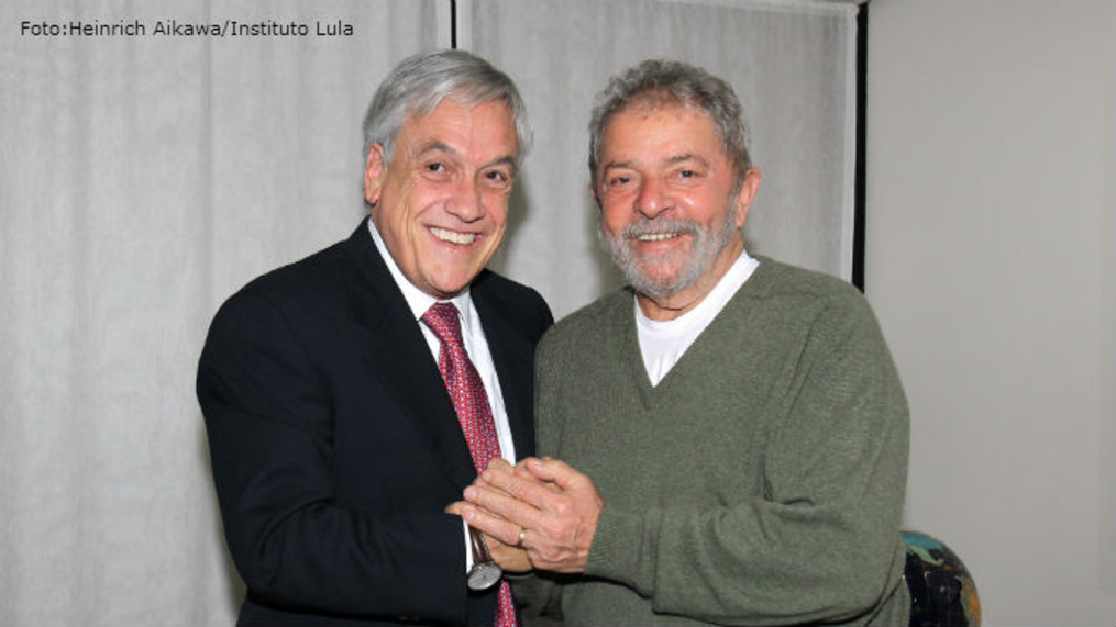 Lula e Piñera falam sobre América Latina e futebol