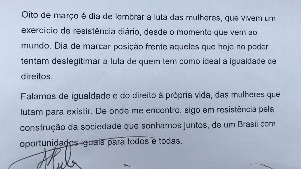 Lula homenageia mulheres no 8 de março