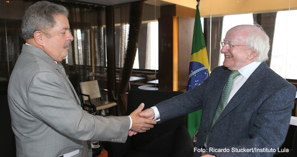 Lula meets Irish president Michael Daniel Higgins in Sao Paulo