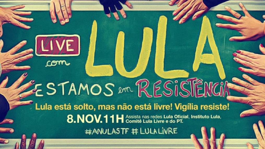 Lula participa de live com membros da Vigília Lula Livre