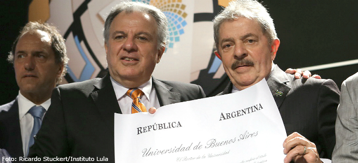 Na Universidade de Buenos Aires: Lula recebe o 9º título de Doutor Honoris Causa na Argentina 