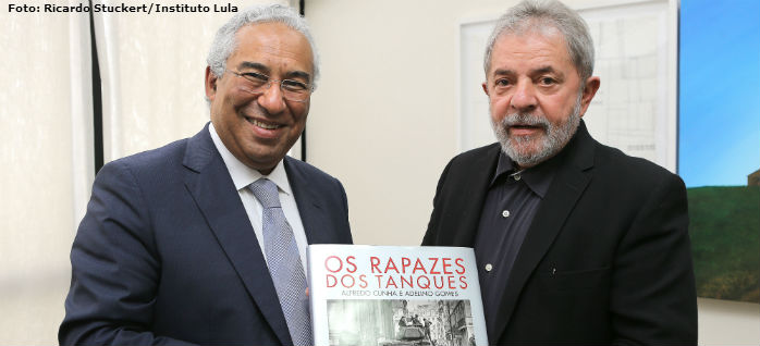 Lula recebe prefeito de Lisboa no Instituto Lula