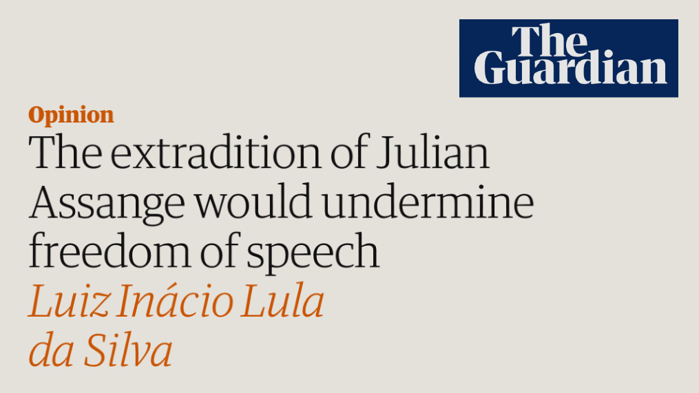 Lula sai em defesa de Assange no The Guardian