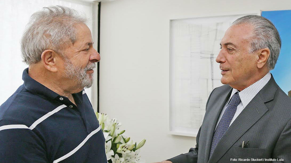 Michel Temer e Lula se reúnem em São Paulo