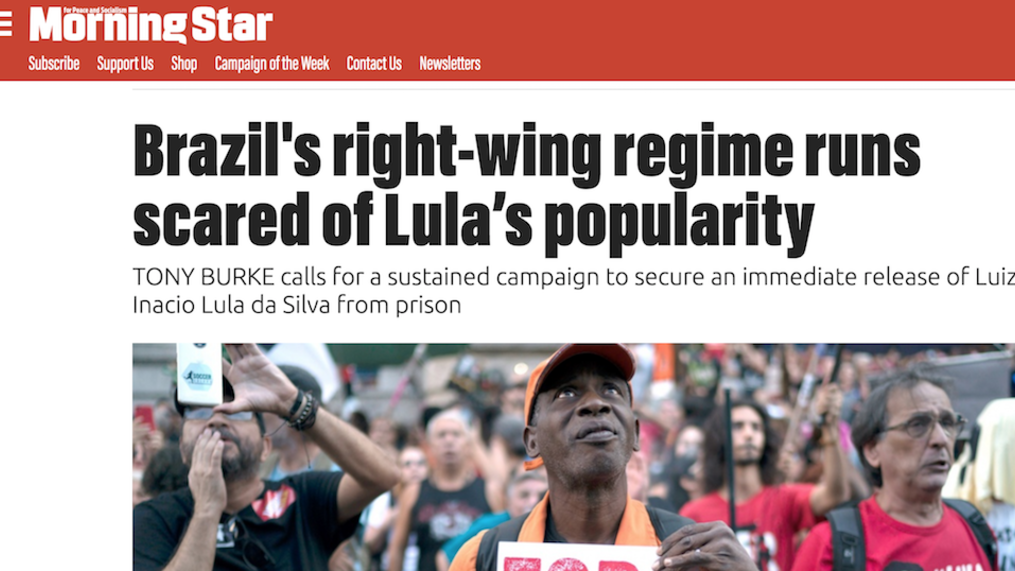 Morning Star: "A direita governa com medo de Lula"