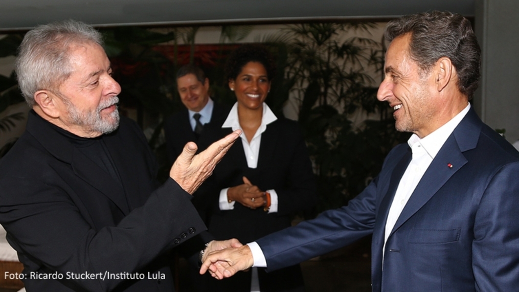 Nicolas Sarkozy se encontra com Lula