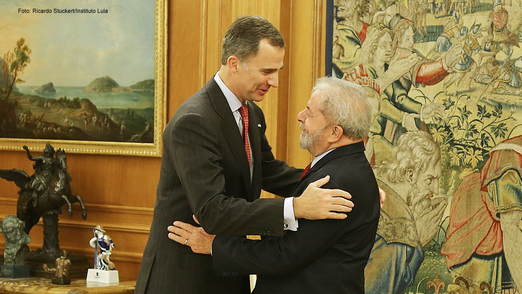 Rei Felipe VI da Espanha recebe Lula