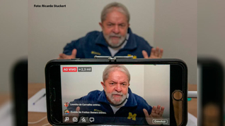 Lula durante entrevista à Super Notícia FM, de Belo Horizonte. Foto: Ricardo Stuckert