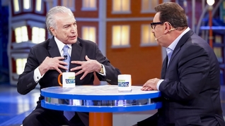 Temer em aparição no Programa do Ratinho. Foto: Divulgação