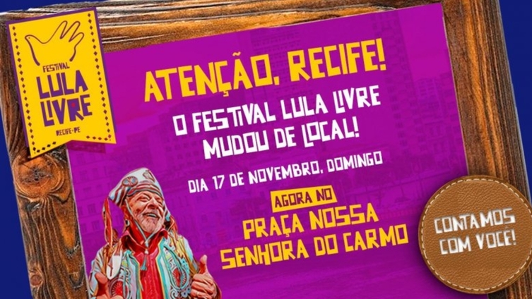 Resultado de imagem para Lula vem ao Recife participar de Festival Lula Livre